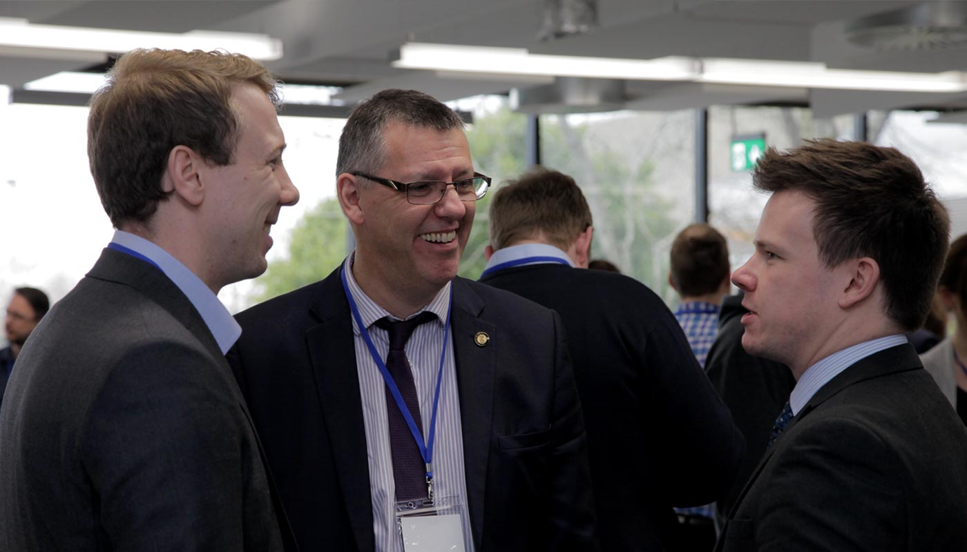 Businesses discussing finance in one of our meetups